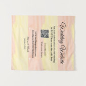 Tenture Site web de mariage ajouter code Q R scan ajout no (Devant (Horizontal))