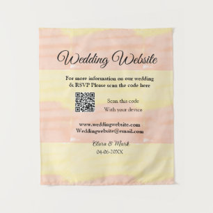 Tenture Site web de mariage ajoutez code QR scan ajoutez n