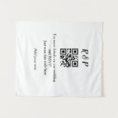 Tenture site web de mariage rsvp q r code ajouter nom text (Devant (Horizontal))
