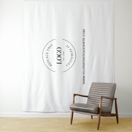 Tenture Site Web Logo personnalisé simple Contexte de l'en (En situation)