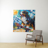 Tenture Skateboard Bernese Mountain Dog (En situation)