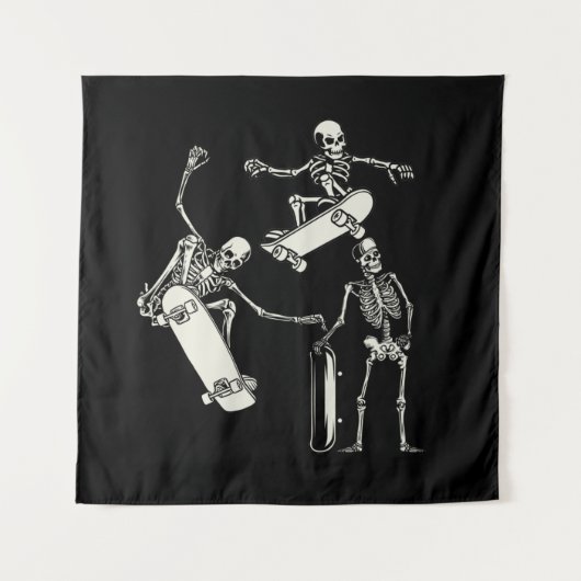 Tenture Skateboard Skeletons Skeleton Skeleton Halloween (Devant)