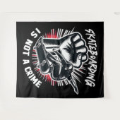 Tenture Skateboarding is Not A Crime (Devant (Horizontal))