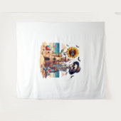 Tenture Skeleton cool à la plage (Devant (Horizontal))