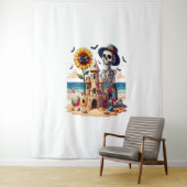 Tenture Skeleton cool à la plage (En situation)