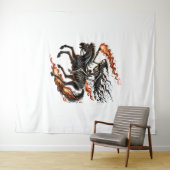 Tenture Skeleton Horseman Riding Flaming Horse (En situation (horizontale))