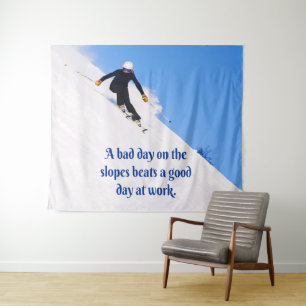 Tenture Ski de montagne pistes neige fraîche automne ski a
