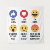 Tenture Ski Emojis (Devant)