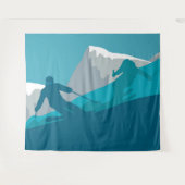 Tenture Ski En Montagne - Skieurs (Devant (Horizontal))