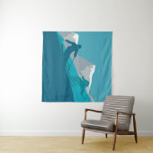 Tenture Ski En Montagne - Skieurs Illustration Abstraite (En situation (horizontale))