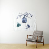 Tenture Ski Scene Sports d'hiver (En situation (horizontale))