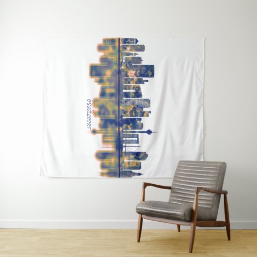 Tenture Skyline de Dusseldorf (En situation (horizontale))