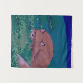 Tenture Sleeping Fox Tapestry (Devant (Horizontal))