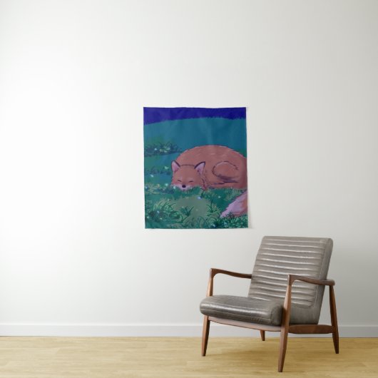 Tenture Sleeping Fox Tapestry (En situation)