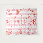 Tenture Slice Slice Baby Pizza Baby Shower Backdrop (Devant (Horizontal))