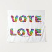 Tenture SlipperyJoe vote amour égalité fourrure de couleur (Devant (Horizontal))