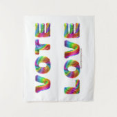 Tenture SlipperyJoe vote amour égalité fourrure de couleur (Devant)