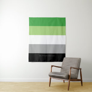 Tenture SlipperyJoe's Aromantic Pride Drapeau gay cadeaux 