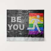 Tenture SlipperyJoe's Be You en brique murale figure plub (Devant (Horizontal))