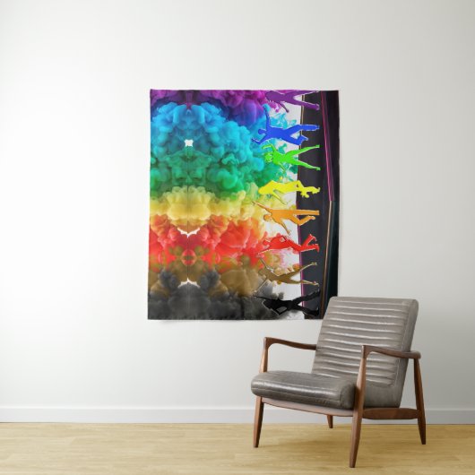 Tenture SlipperyJoe's Dancing Pride Shadows cadeaux gay ar (En situation)