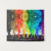 Tenture SlipperyJoe's Dancing Pride Shadows cadeaux gay ar (Devant (Horizontal))