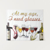 Tenture SlipperyJoe's Vins Verres de raisins fermentés vin (Devant (Horizontal))