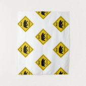 Tenture SlipperySignal de passage de l'ours de Joe silhoue (Devant)