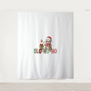 Tenture Slo Ho Ho Xmas Sloth