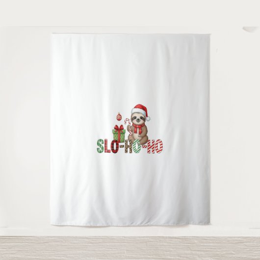 Tenture Slo Ho Ho Xmas Sloth (Devant)