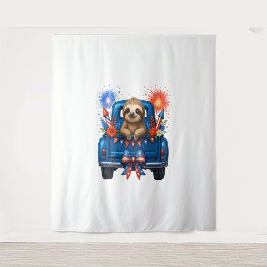 Tenture Sloth 4 juillet Usa (Devant)