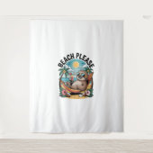 Tenture Sloth avec glace Crème Plage d'été S'il vous plaît (Devant)