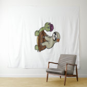 Tenture Sloth chevauchant une tortue T-Shirt classique (En situation (horizontale))