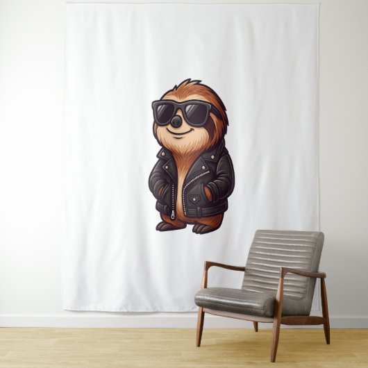 Tenture Sloth Chill Mood (En situation)