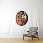 Tenture Sloth citrouille Halloween autocollant Surdimensio (En situation (horizontale))