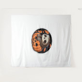 Tenture Sloth citrouille Halloween autocollant Surdimensio (Devant (Horizontal))