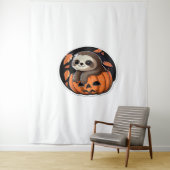 Tenture Sloth citrouille Halloween autocollant Surdimensio (En situation)