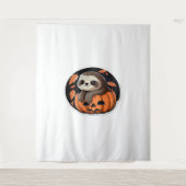 Tenture Sloth citrouille Halloween autocollant Surdimensio (Devant)