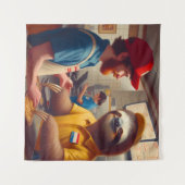 Tenture Sloth Fast Food Worker (Devant (Horizontal))