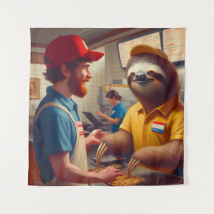 Tenture Sloth Fast Food Worker