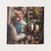 Tenture Sloth Florist (Devant (Horizontal))