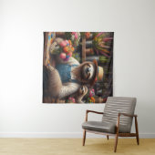 Tenture Sloth Florist (En situation (horizontale))