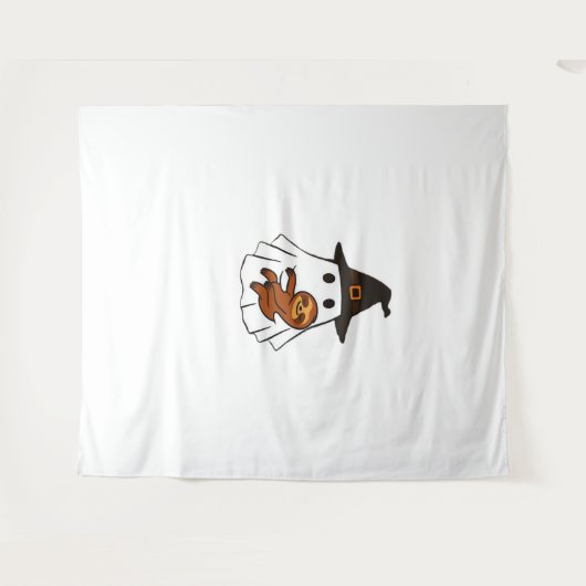 Tenture Sloth Halloween Ghost Witch Casquettes Amoureux de (Devant (Horizontal))