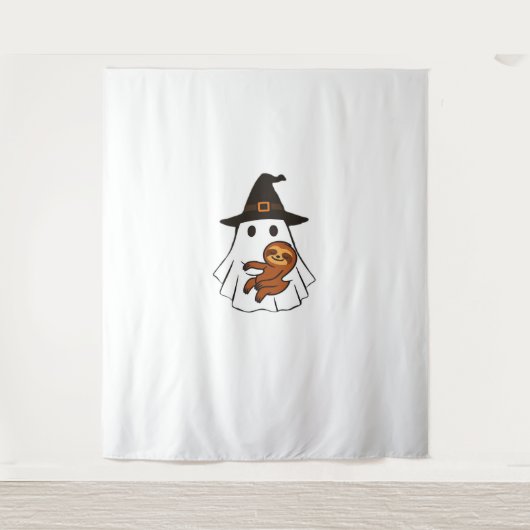 Tenture Sloth Halloween Ghost Witch Casquettes Amoureux de (Devant)