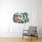 Tenture Sloth Irish Drinking St Patrick's Day (En situation (horizontale))