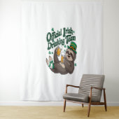 Tenture Sloth Irish Drinking St Patrick's Day (En situation)