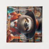 Tenture Sloth Mad Scientifique (Devant (Horizontal))