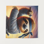 Tenture Sloth Ninja (Devant (Horizontal))