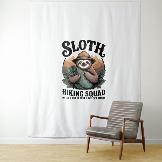 Tenture Sloth Randonnée Squad Funny Camping (En situation)