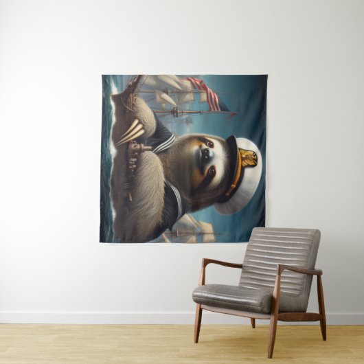 Tenture Sloth Sailor (En situation (horizontale))