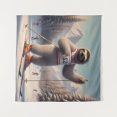 Tenture Sloth Skiing (Devant (Horizontal))